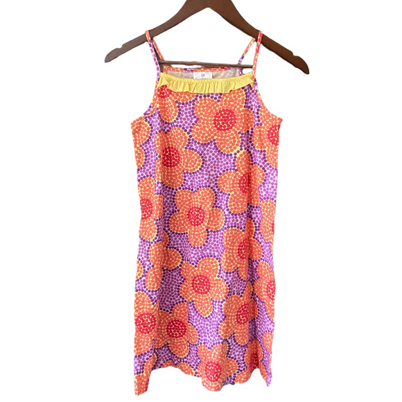 Hanna Andersson Other - Hanna Andersson Orange and Purple Floral Sleeveless Dress Size 140 NWT